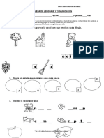 Prueba Lenguaje Primero Vocales