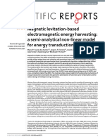 Magnetic Levitation-Based Electromagnetic Energy Harvesting: A Semi-Analytical Non-Linear Model For Energy Transduction