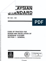 Malaysian Standard Sewerage System MS 1228 1991 PDF