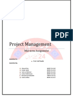 Project Management: Mid-Term Assignment