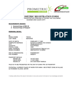 OMAN PROMETRIC REQUIREMENTS and REGISTRATION FORM