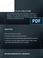 Lesson 9:: The Selection Structure