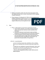 An Act Establishing The Philippine Identification System (Ra 11055)