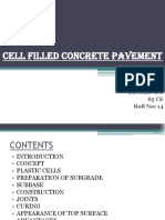 Cell Filled Concrete Pavement