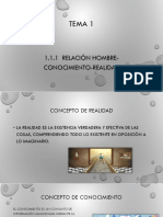 1.1.1 Relación Hombre-Conocimiento-Realidad