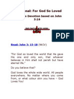 Devotional: For God So Loved: Children's Devotion Based On John 3:16