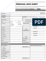 CS Form No. 212 Revised Personal Data Sheet - New