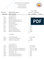 18-205-023 Resma, Reginaldo B. Curriculum Year: 2018-2019 Subject Code Subject Description Units Pre-Requisite Yr Taken