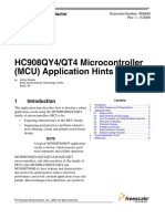 HC908QY4/QT4 Microcontroller (MCU) Application Hints