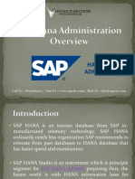 SAP Hana Administration Guide - SAP Hana Admin