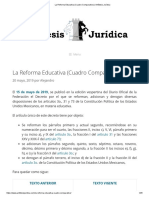 La Reforma Educativa Antítesis Jurídica