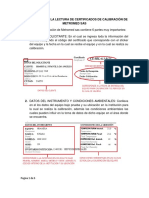 Guia Rapida para La Lectura de Certificados de Calibración de Metromed Sas