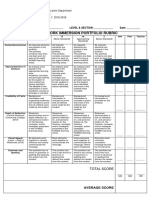 Work Immersion Portfolio Rubric