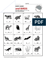 Memory Game Animals Birds