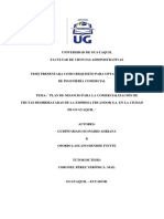 Plan de Negocio para La Comercialización de Frutas Deshidratadas de La Empresa Fruandor S.A. en La Ciudad de Guayaquil.