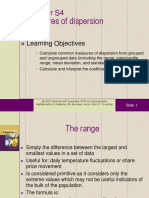 Measures of Dispersion: Chapter S4