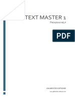 Autotext Master 1: Rogram Help