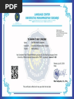 Language Center Universitas Muhammadiyah Sidoarjo: To Whom It May Concern