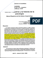 Manuel Riquelme y La Historia de La Psicología