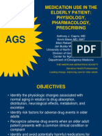 Medication Use in The Elderly Patient: Physiology, Pharmacology, Prescribing