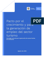 Pacto Por El Crecimiento y para La Generación de Empleo Del Sector - Turismo