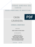 Monografía Casa Cabrera 