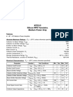 NTE315 Silicon NPN Transistor, Medium Power Amp: Features