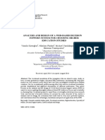 Analysis and Design of A Web-Based Decision Support System For Choosing Higher Education Studies