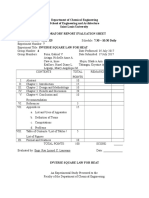 Department of Chemical Engineering School of Engineering and Architecture Saint Louis University Laboratory Report Evaluation Sheet