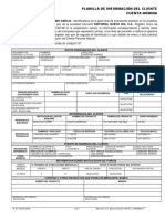 M. 611 Planilla de Información Del Cliente Cuenta Nómina