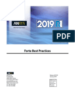 ANSYS Forte Best Practices