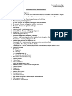 Positive Psychology Handout and Matrix