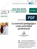 La Asesoría Pedagógica Como Actividad Profesional