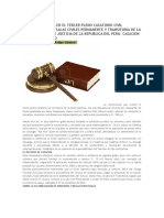 Entencia Dictada en El Tercer Pleno Casatorio Civil Realizado Por La Salas Civiles Permanente y Transitoria de La Corte Suprema de Justicia de La Republica Del Peru