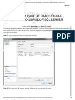 Exportar Una Base de Datos en SQL Server A Otro Servidor SQL Server - Videlcloud PDF