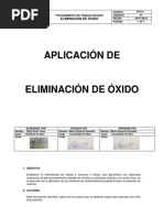 PTS de La Aplicación de Eliminación de Óxido 