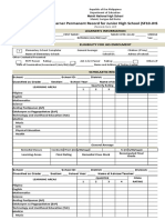 School Form 10 SF10 Learners Permanent Academic Record For Junior High School