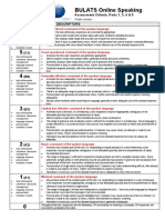 Bulats Speaking Markscheme Parts 1 3 4 5 PDF