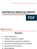 Gestión Del Riesgo de Crédito Clasificación Crediticia de Deudores