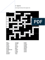 Crosswords Irregular Verbs