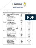 Pre-Midterm Examination Schedule: Senior High School Department