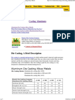 Casting Aluminum: Die Casting, A Brief Description