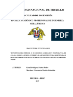 Influencia Del % de Aluminio, Espesor y Temperatura de Colada Sobre La Dureza de Laton