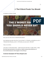 Foods To Avoid: The 5 Worst Foods You Should Never Eat: Common Examples of These Stupid Lists