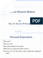 Finite Element Method: by Maj. Dr. Riessom W/Giorgis