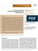 Effects of Low Level Laser Therapyon Orthodontic Tooth Movement Asystematic Review