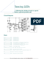 Dancing Leds: A Led Sequencer, Following The Rhythm of Music or Speech 9V Battery-Operated Portable Unit Circuit Diagram