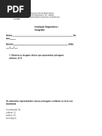 8º Ano Avaliação PDF