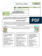 Prueba de Historia N3 2do Básico