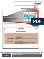 Management Operation Management Operations Management in Manufacturing and Services